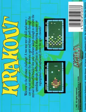 Krakout (UK) (1987) box cover back